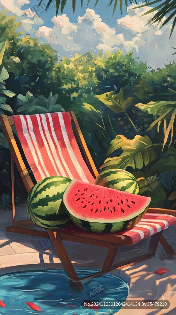夏日清涼插畫