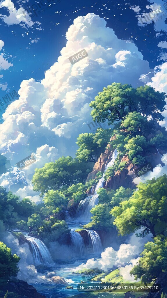 插畫唯美風景