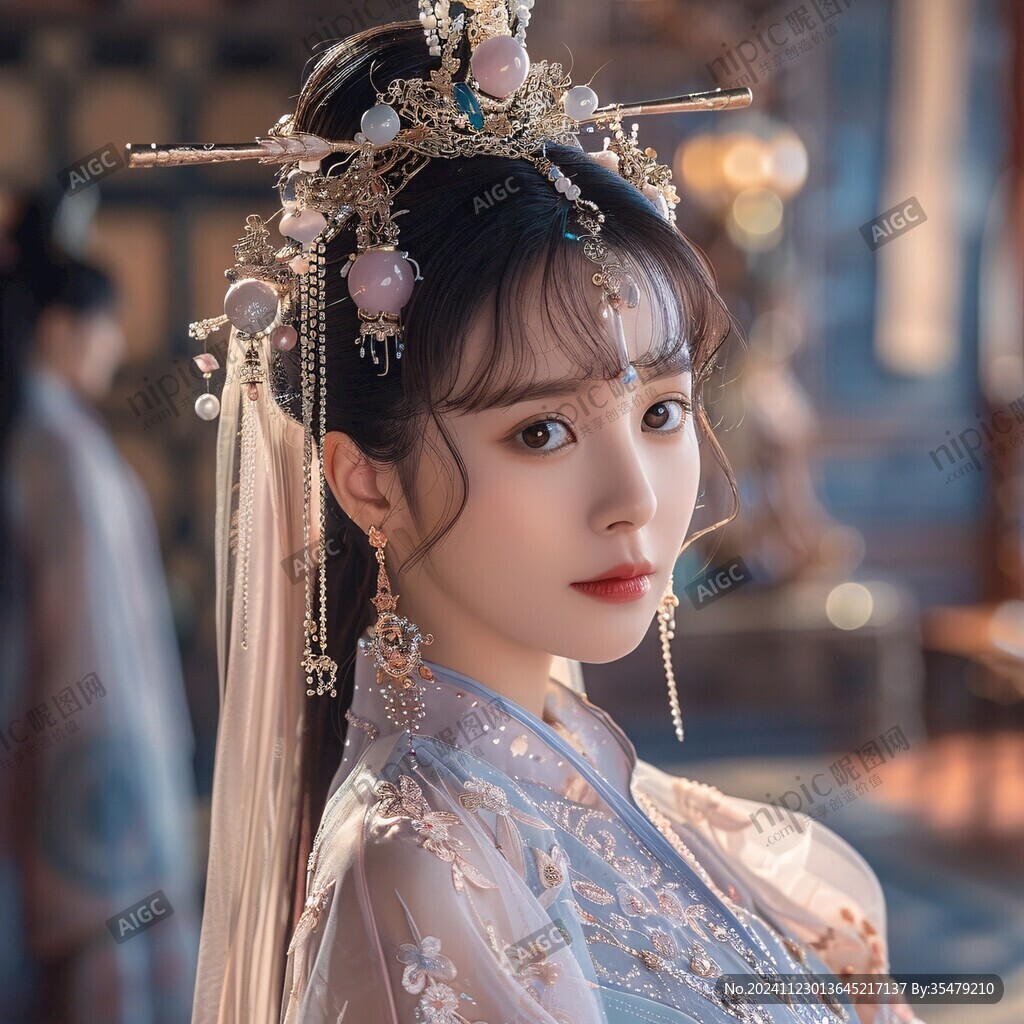 漢服美女發(fā)飾