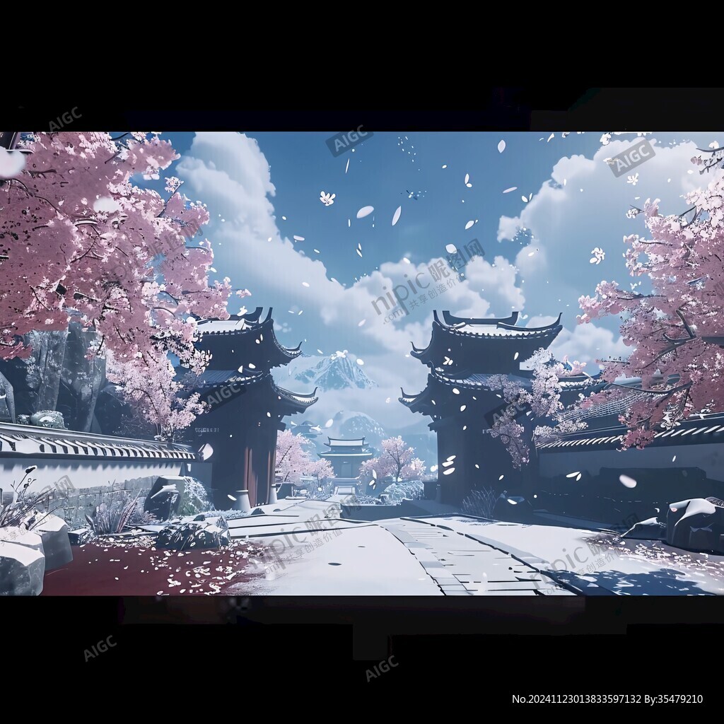 古風(fēng)雪景