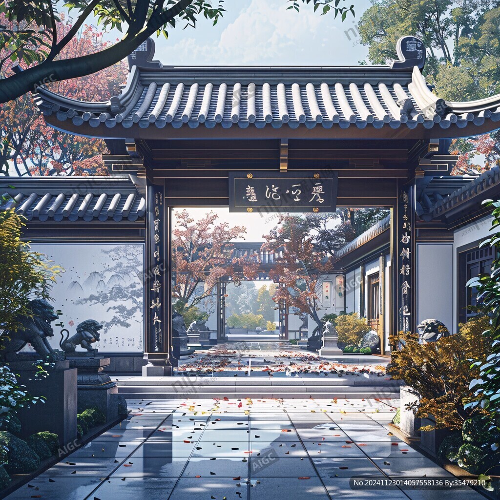 中式古建門庭