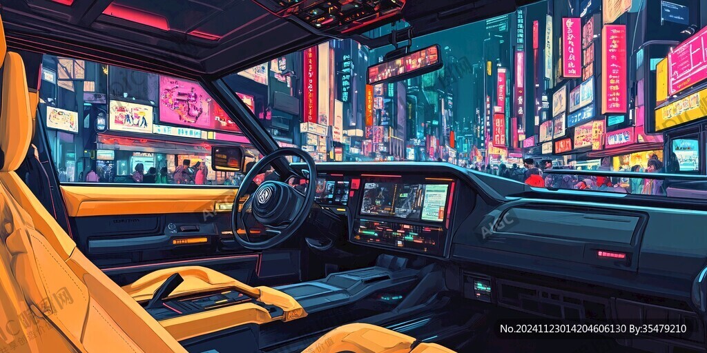 汽車包裝插畫