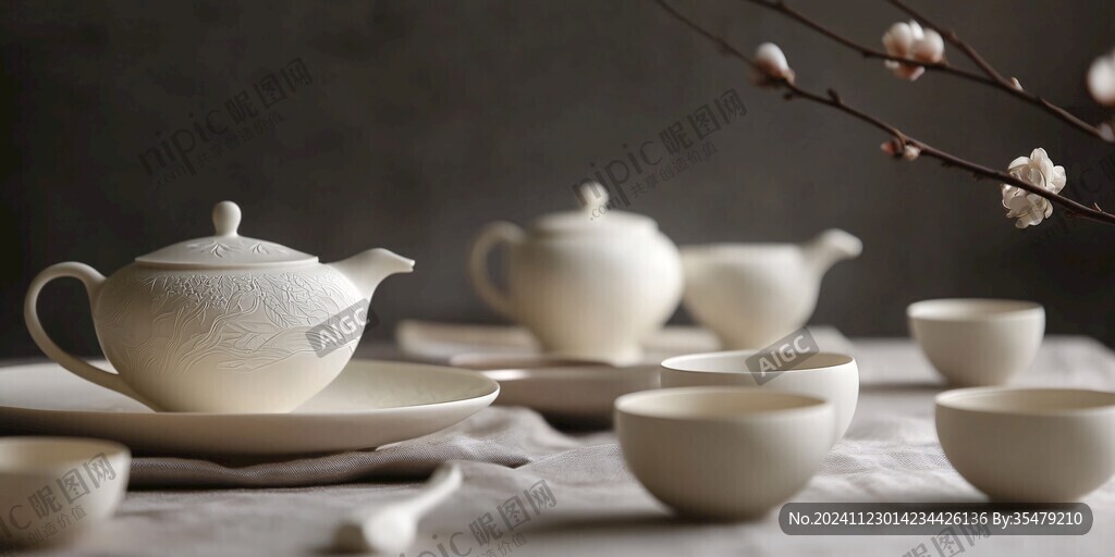 黃釉茶具