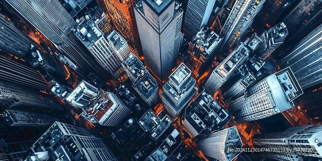 橙色高樓背景