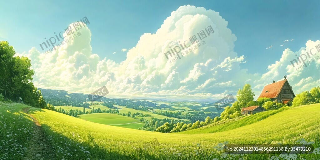 超寬幅田園景色