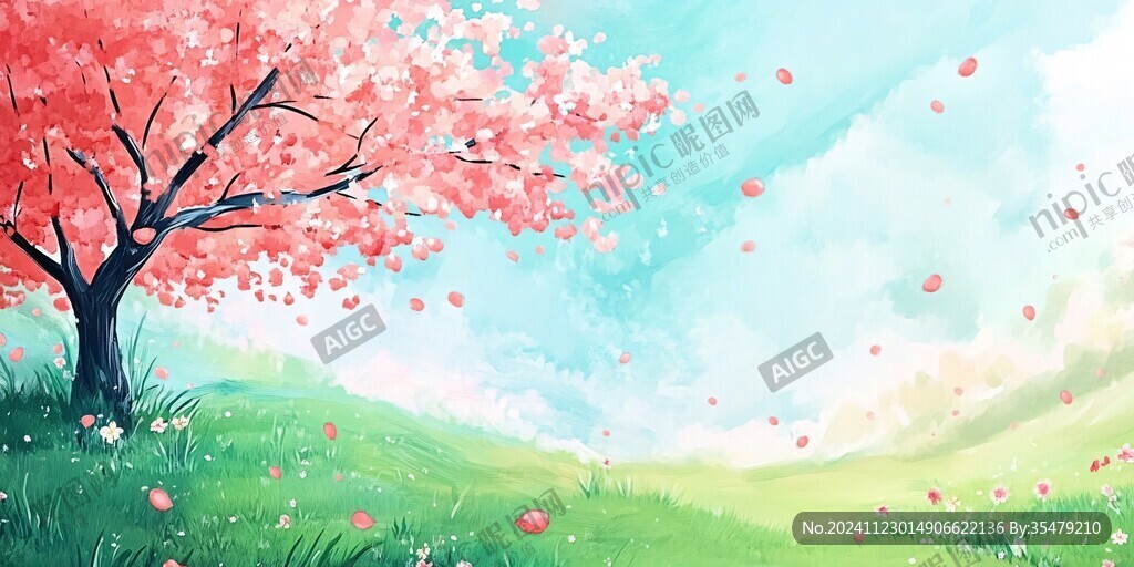 桃林插畫