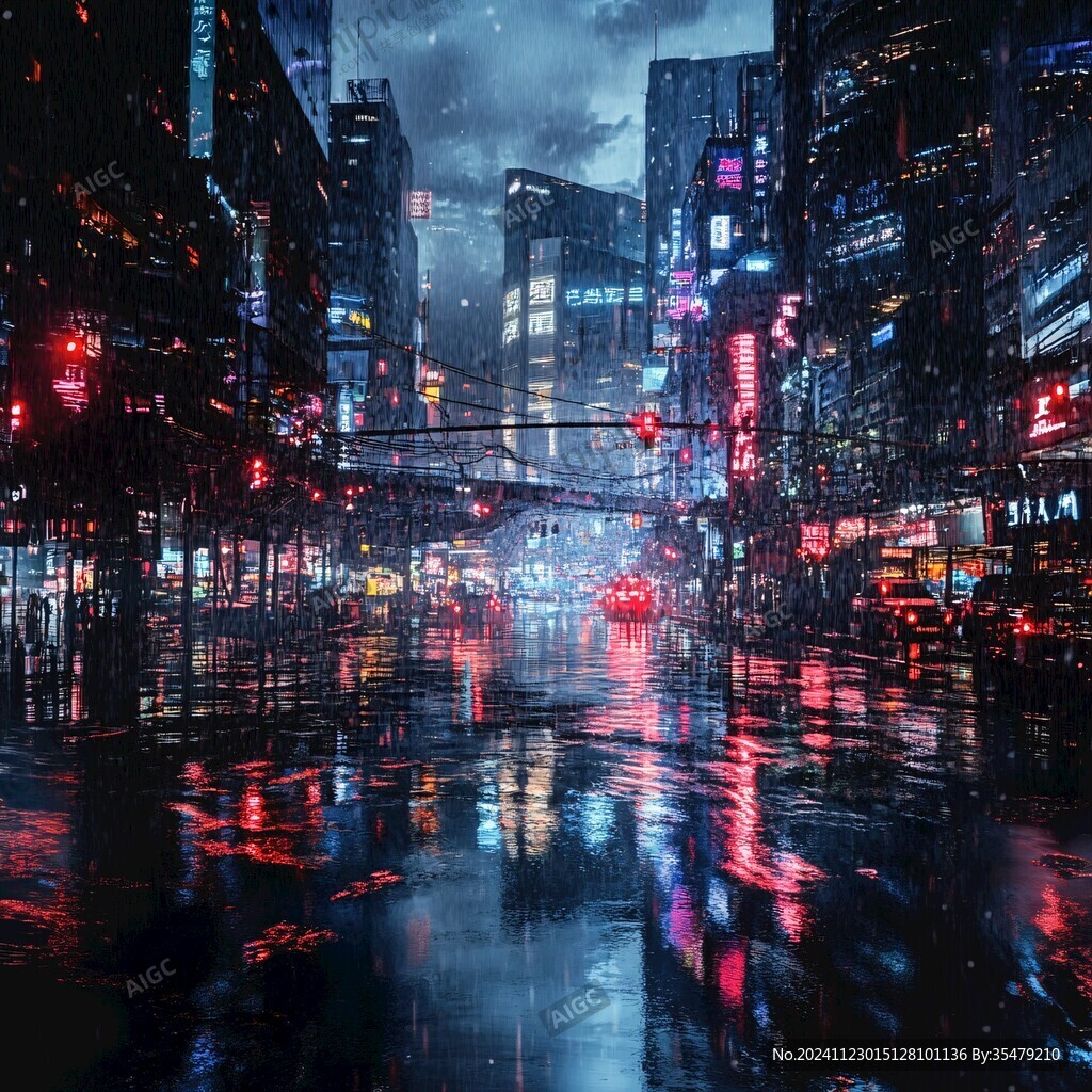 都市雨夜