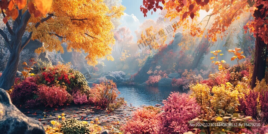 唯美秋天場景