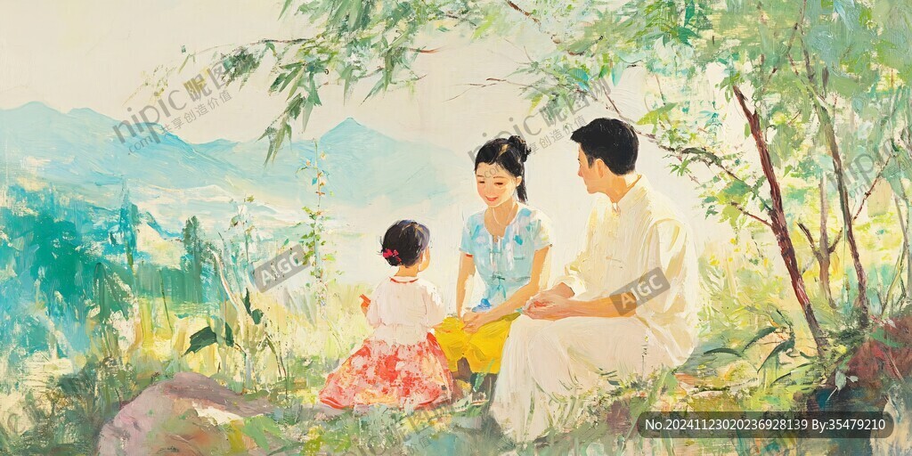家庭油畫