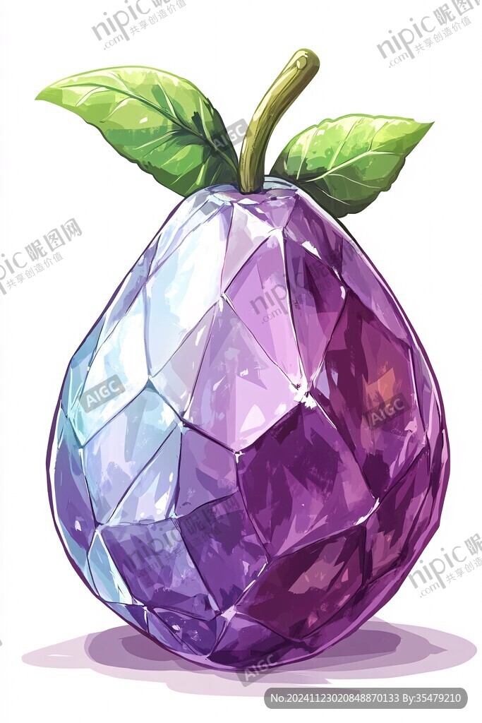 水晶櫻桃插畫