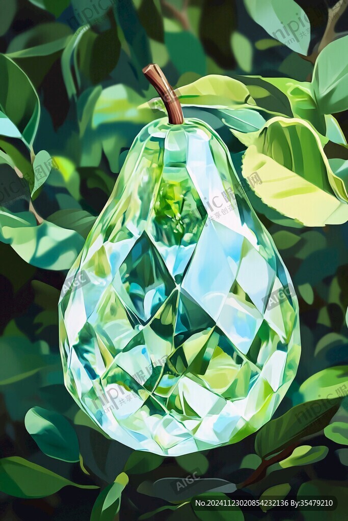 水晶梨插畫