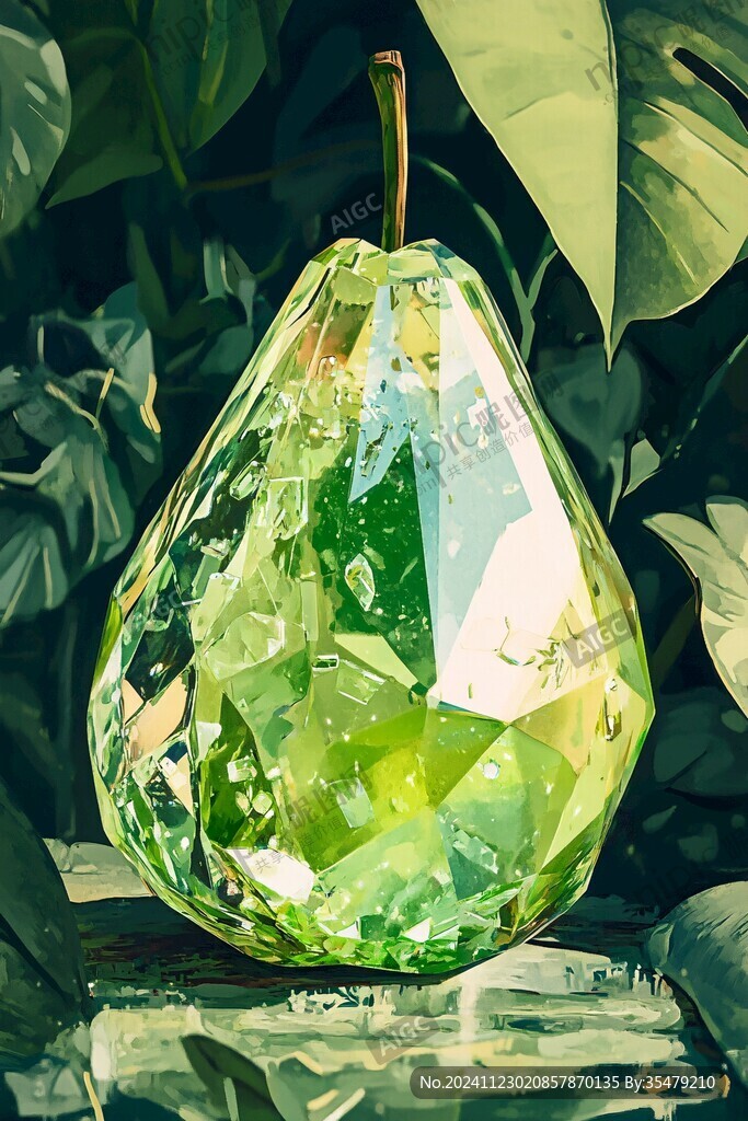 水晶梨插畫