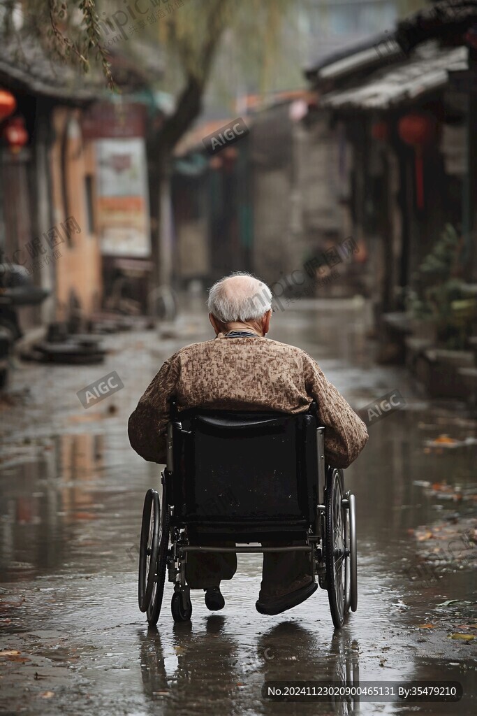 雨中背影