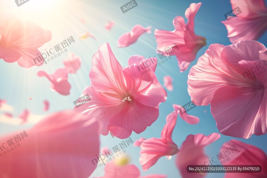 陽光透過花瓣
