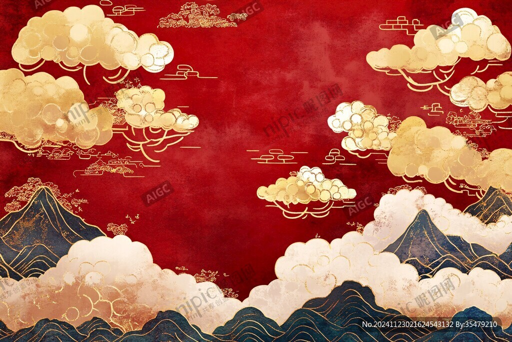 喜慶插畫背景