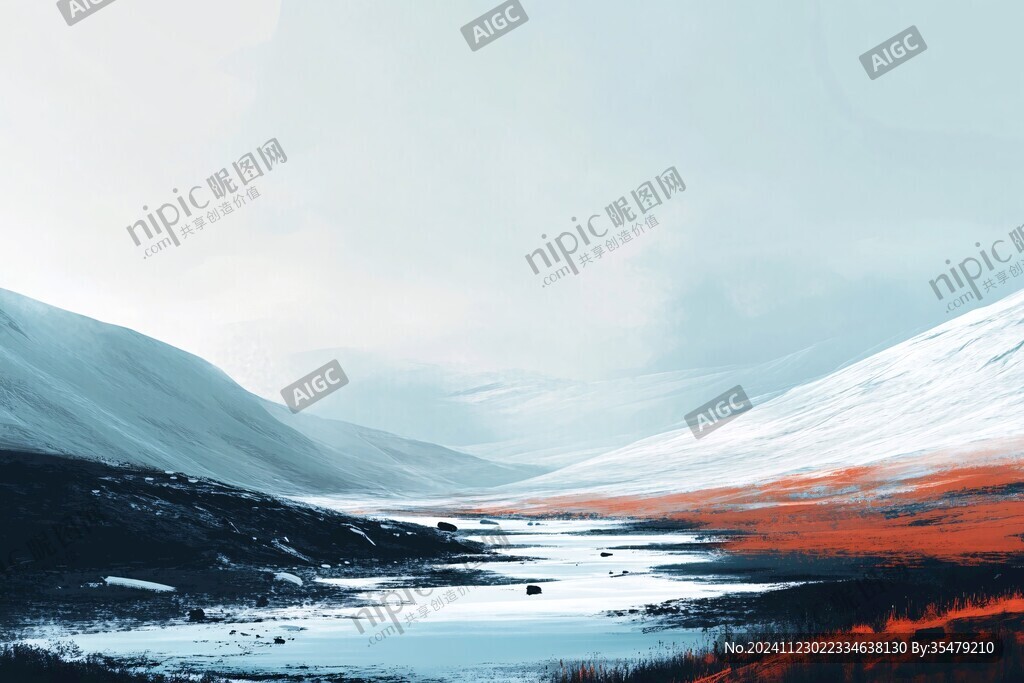 荒野黃昏插畫