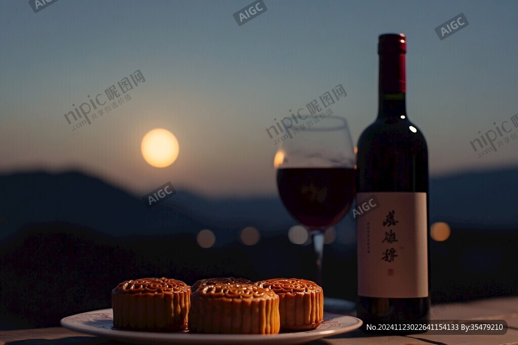 月餅就酒