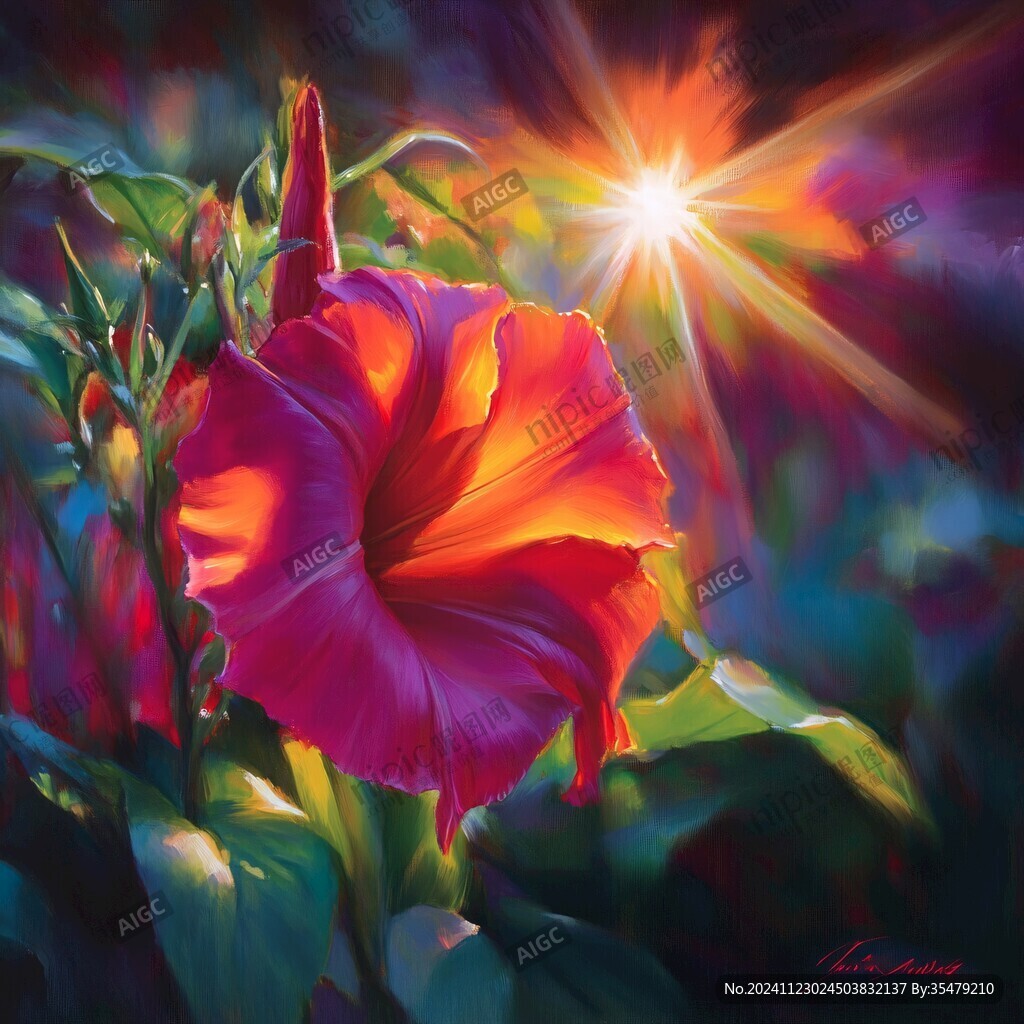 厚涂花卉