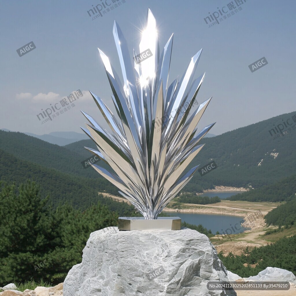 放射狀不銹鋼雕塑藝術