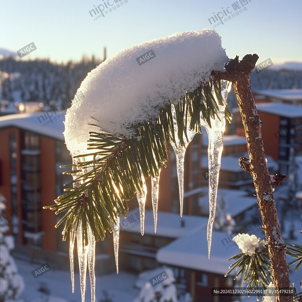 鐵樹上的積雪