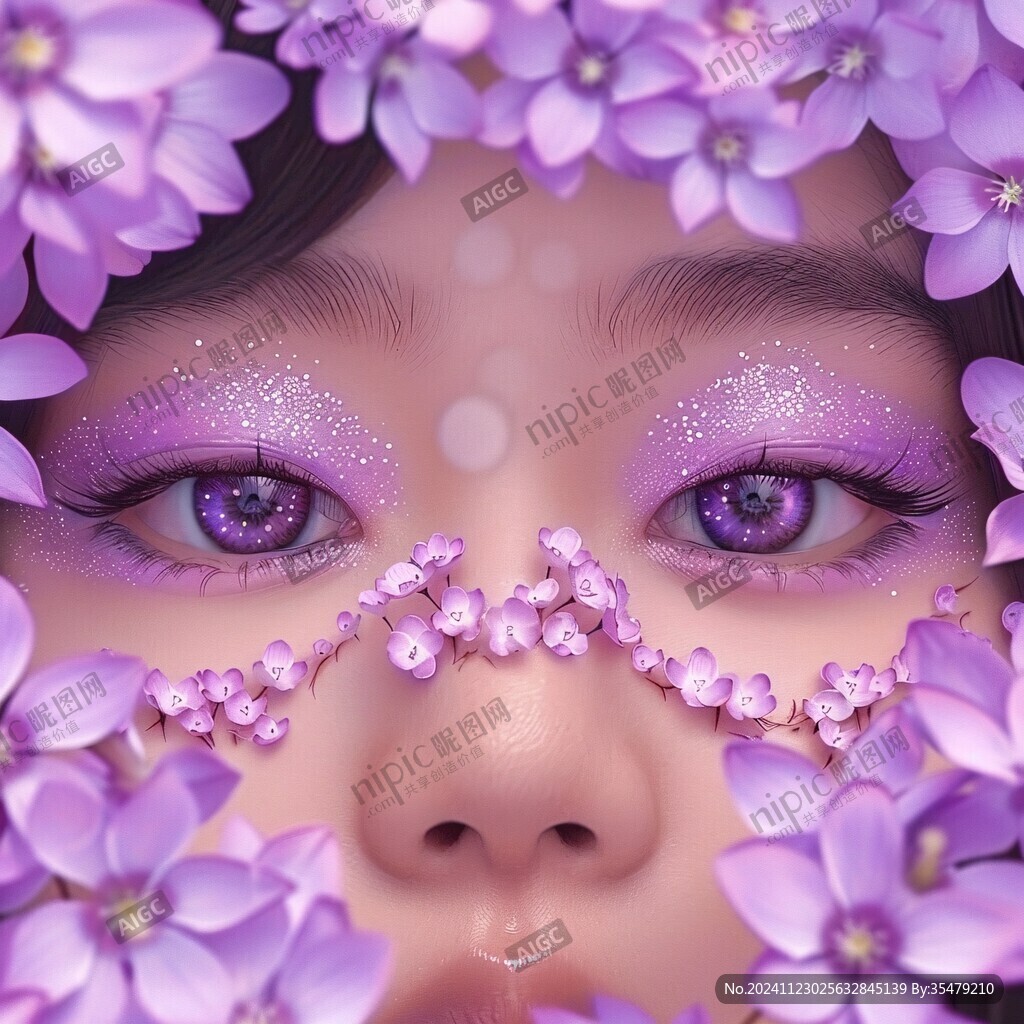 紫色眼睛畫