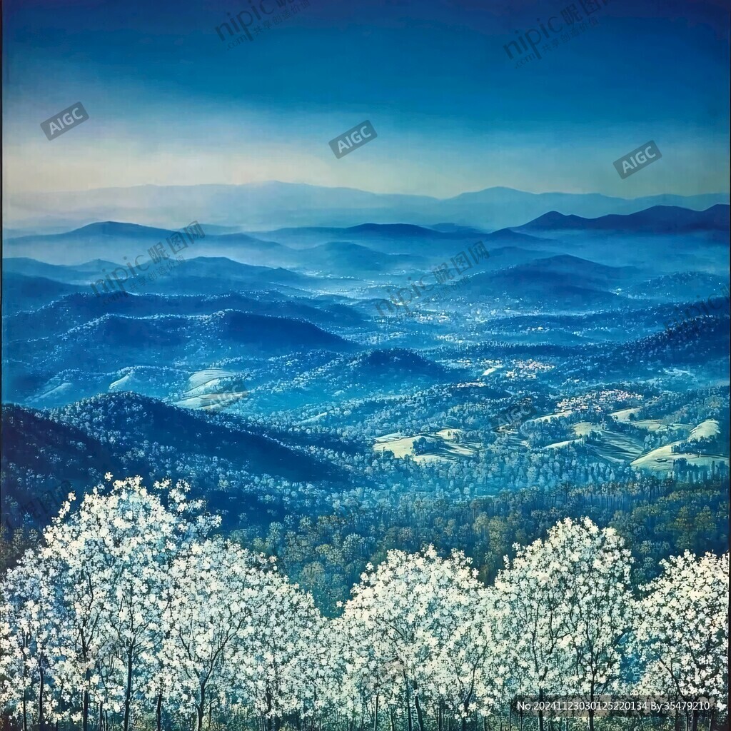 雪山飛雪油畫(huà)