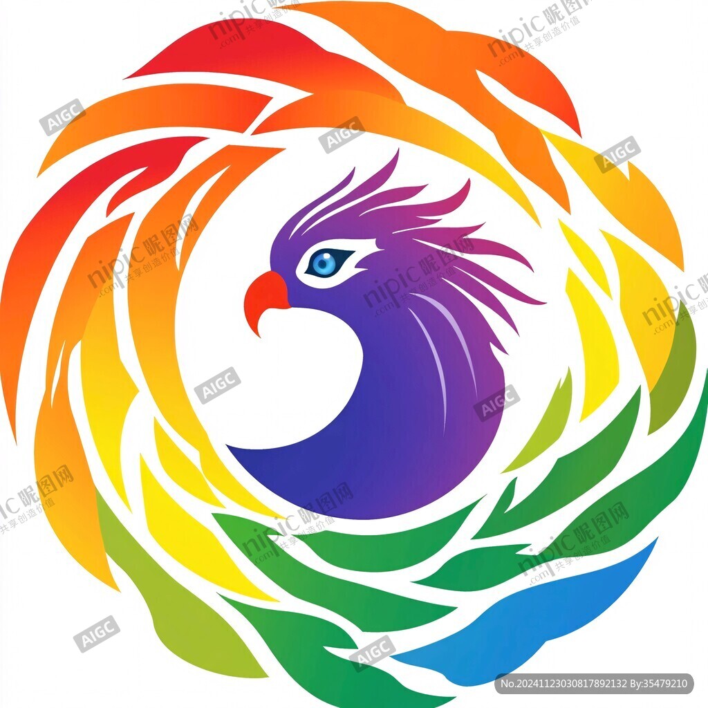 彩色鳳凰logo