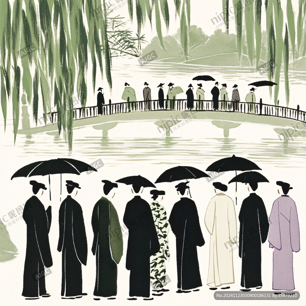 莫愁湖插畫