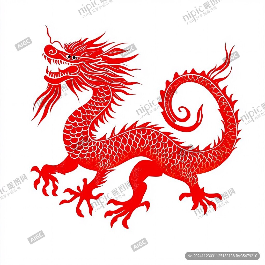 生肖龍喜慶圖案