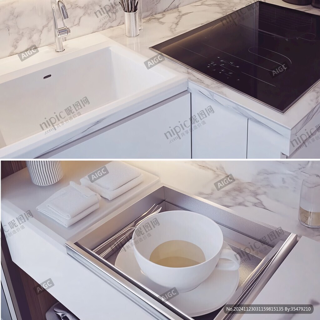 廚房水槽場景建模渲染