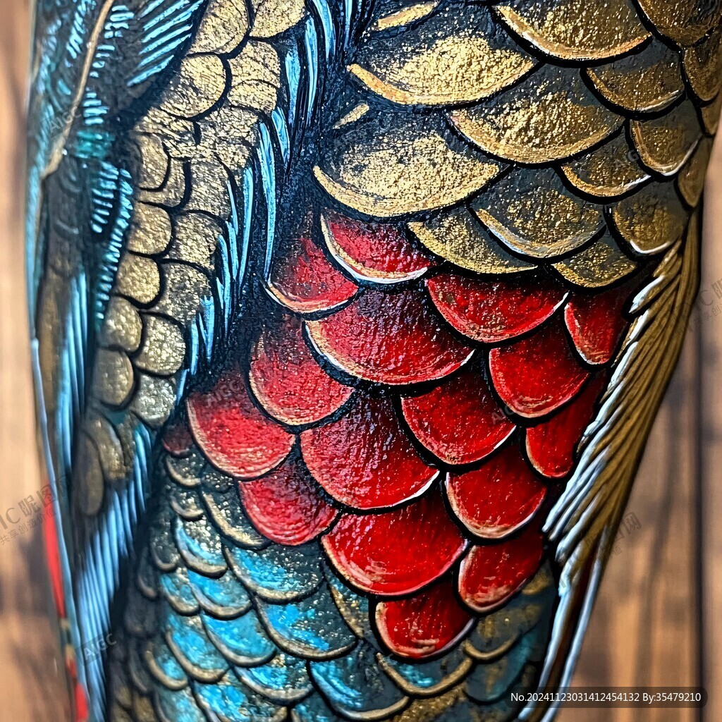 漆藝鳥