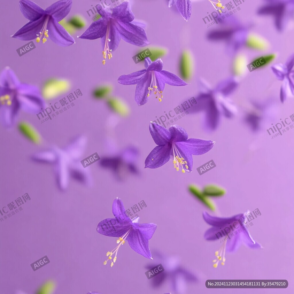 紫色小花背景圖
