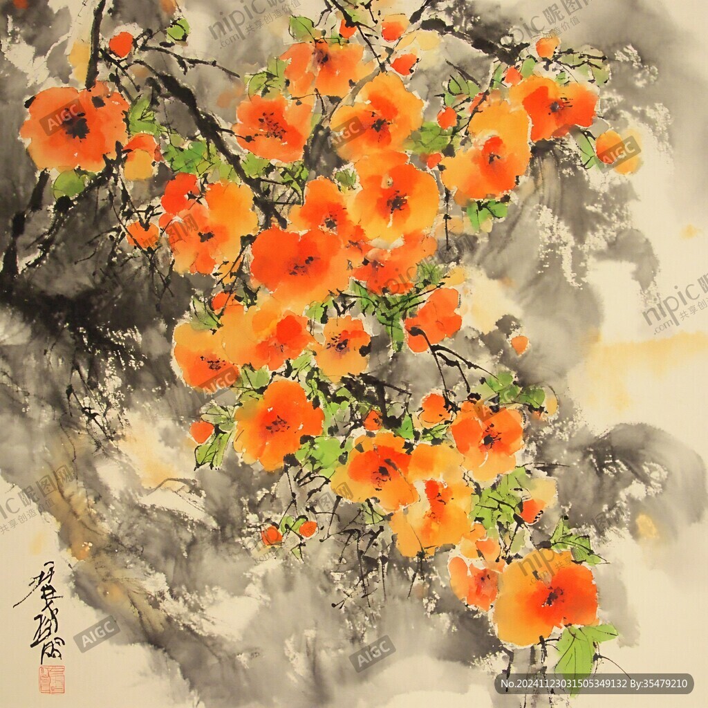 寫(xiě)意凌霄花