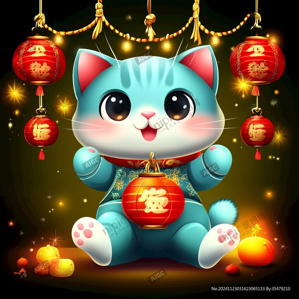 招財貓春節(jié)素材