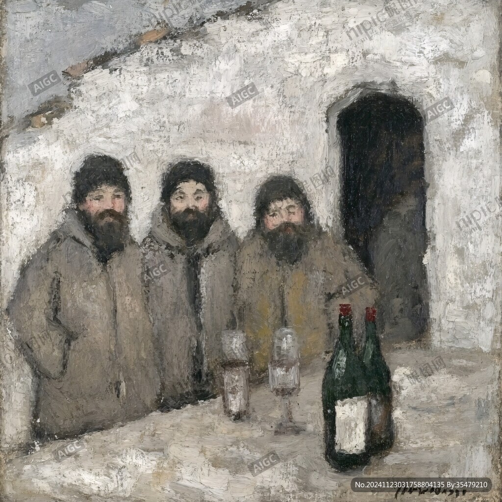 酒瓶油畫