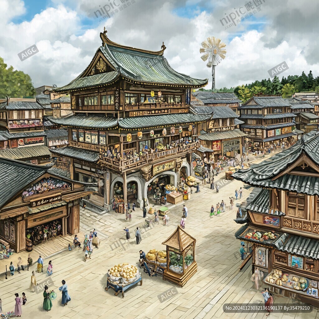 古代街市微縮模型