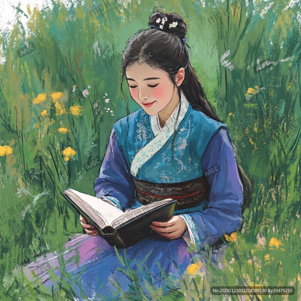 古典讀書女孩
