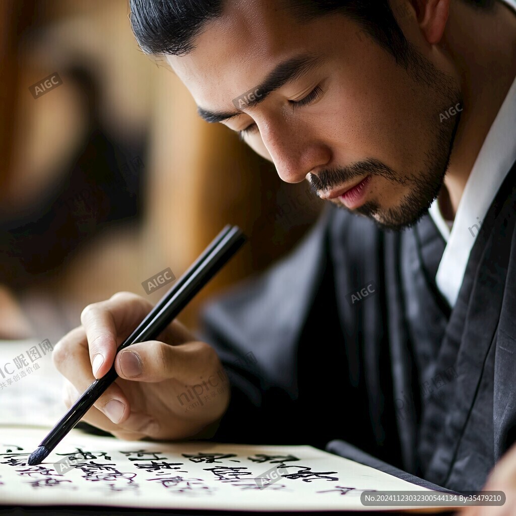 型男打造毛筆字