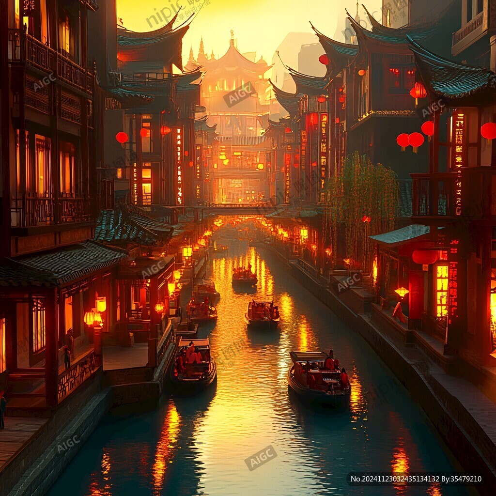 七寶古鎮插畫