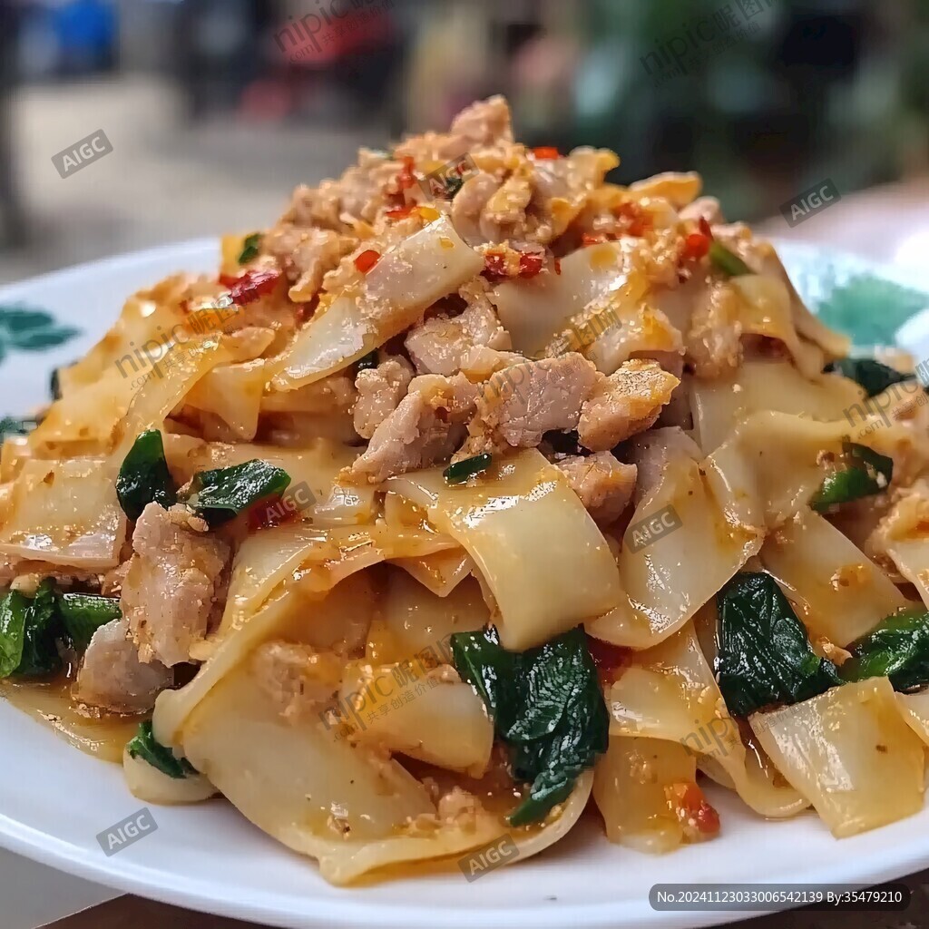 瘦肉拌面皮