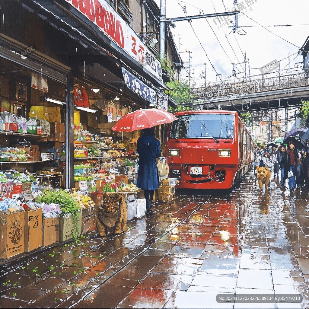 雨中歐洲街景