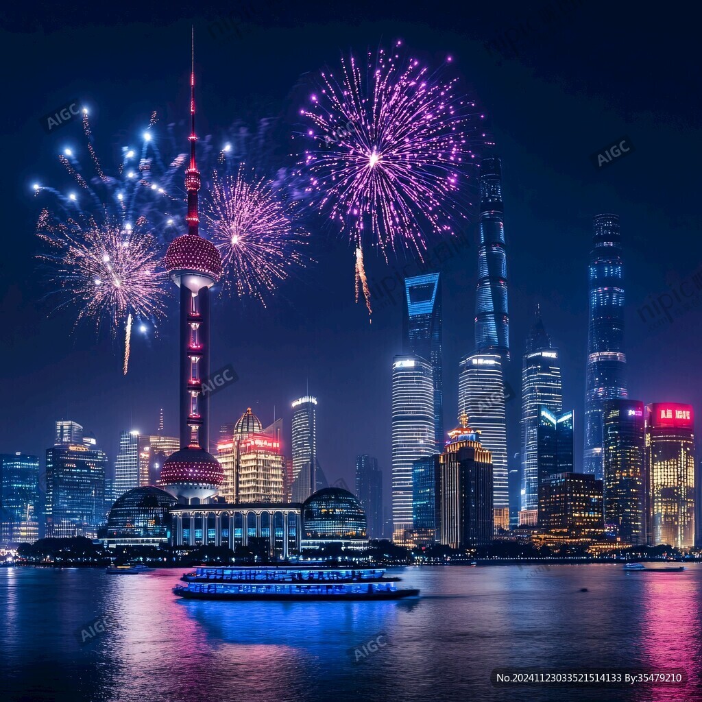陸家嘴煙花夜景