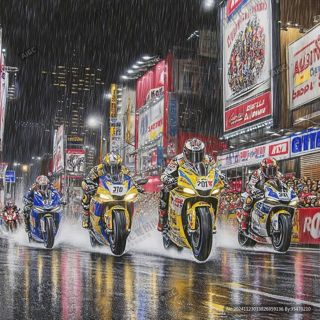 雨中外賣小哥