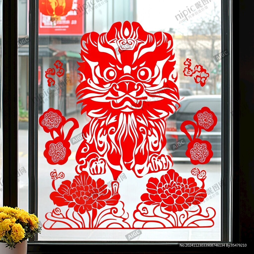 剪紙玻璃貼