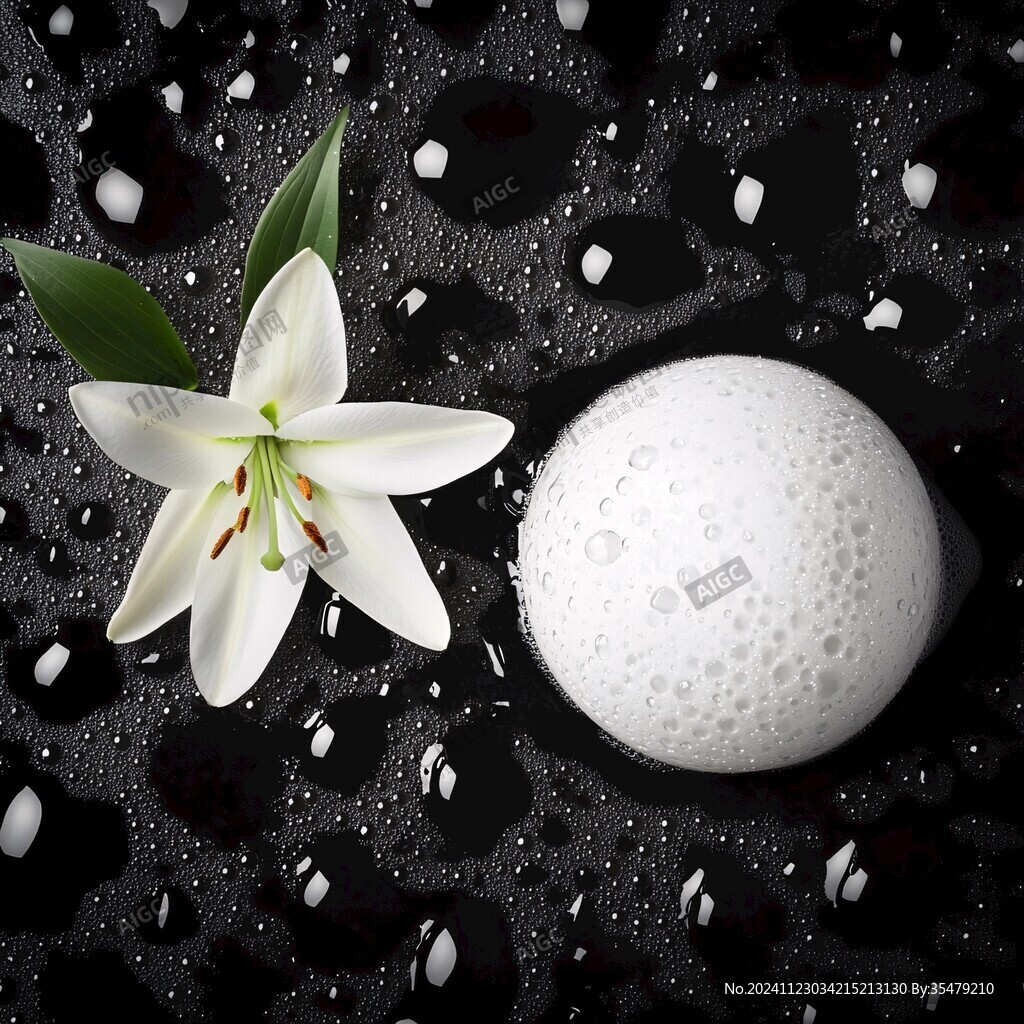 百合花與雨水