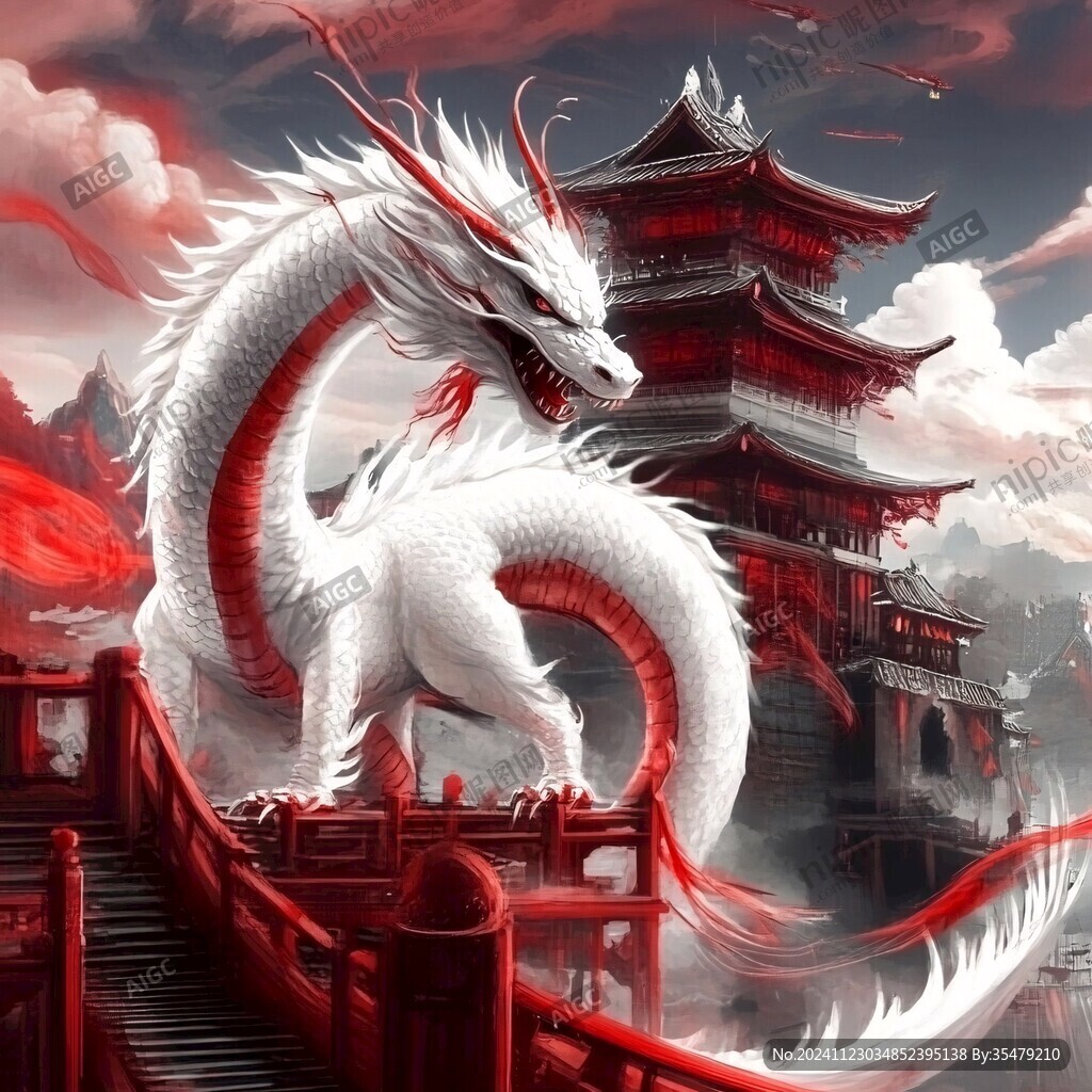 古代四神之一白龍
