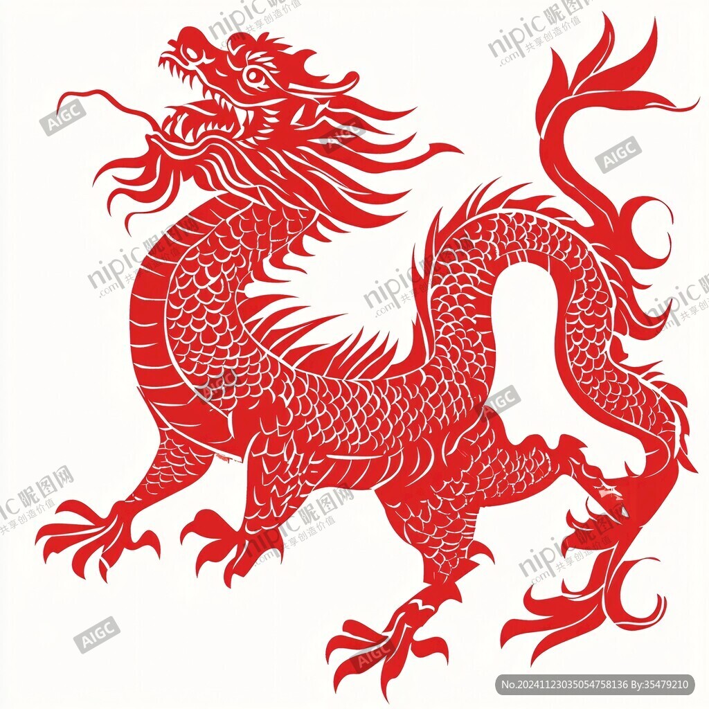 生肖龍喜慶圖案