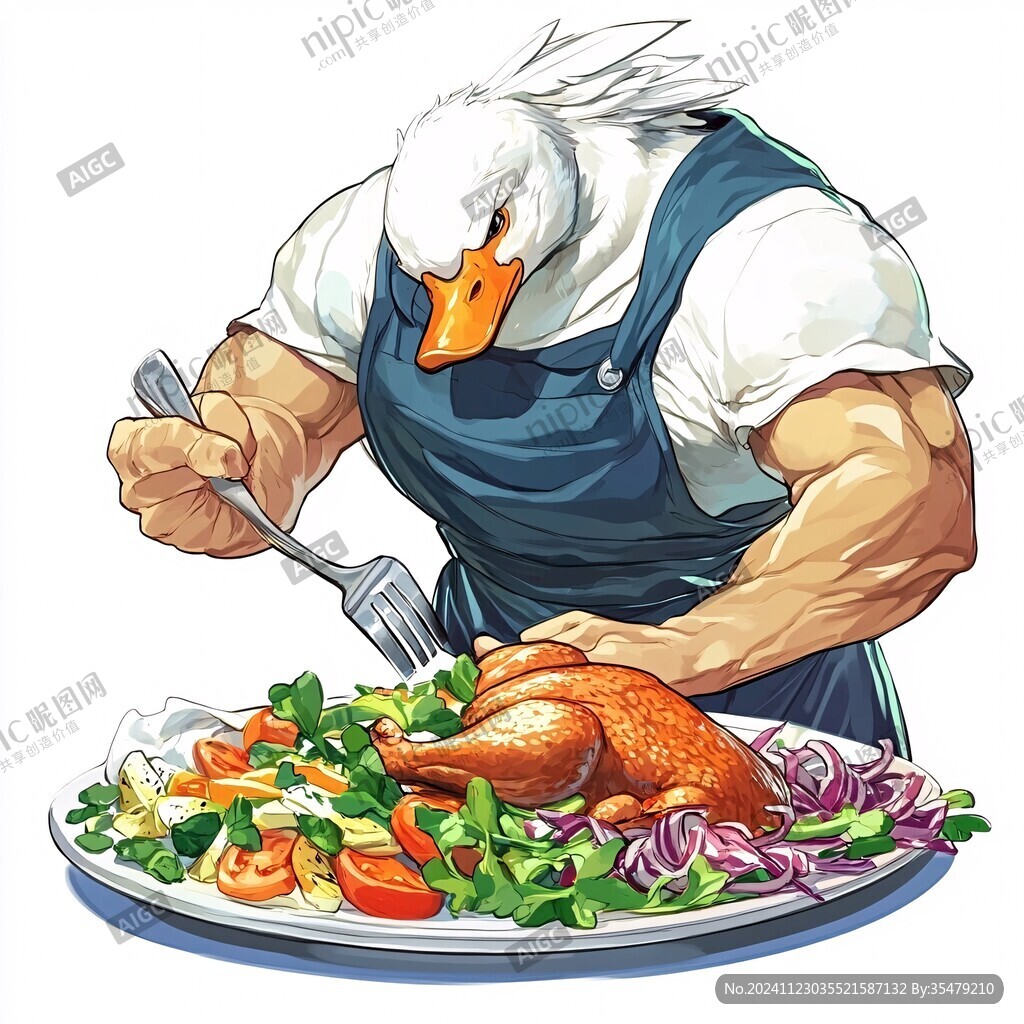 干飯鴨插畫