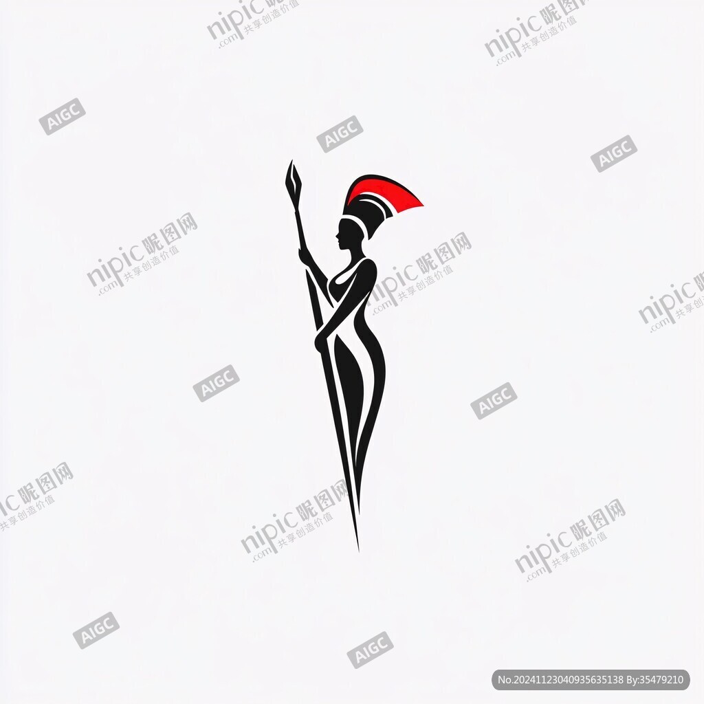 舞蹈人物抽象logo
