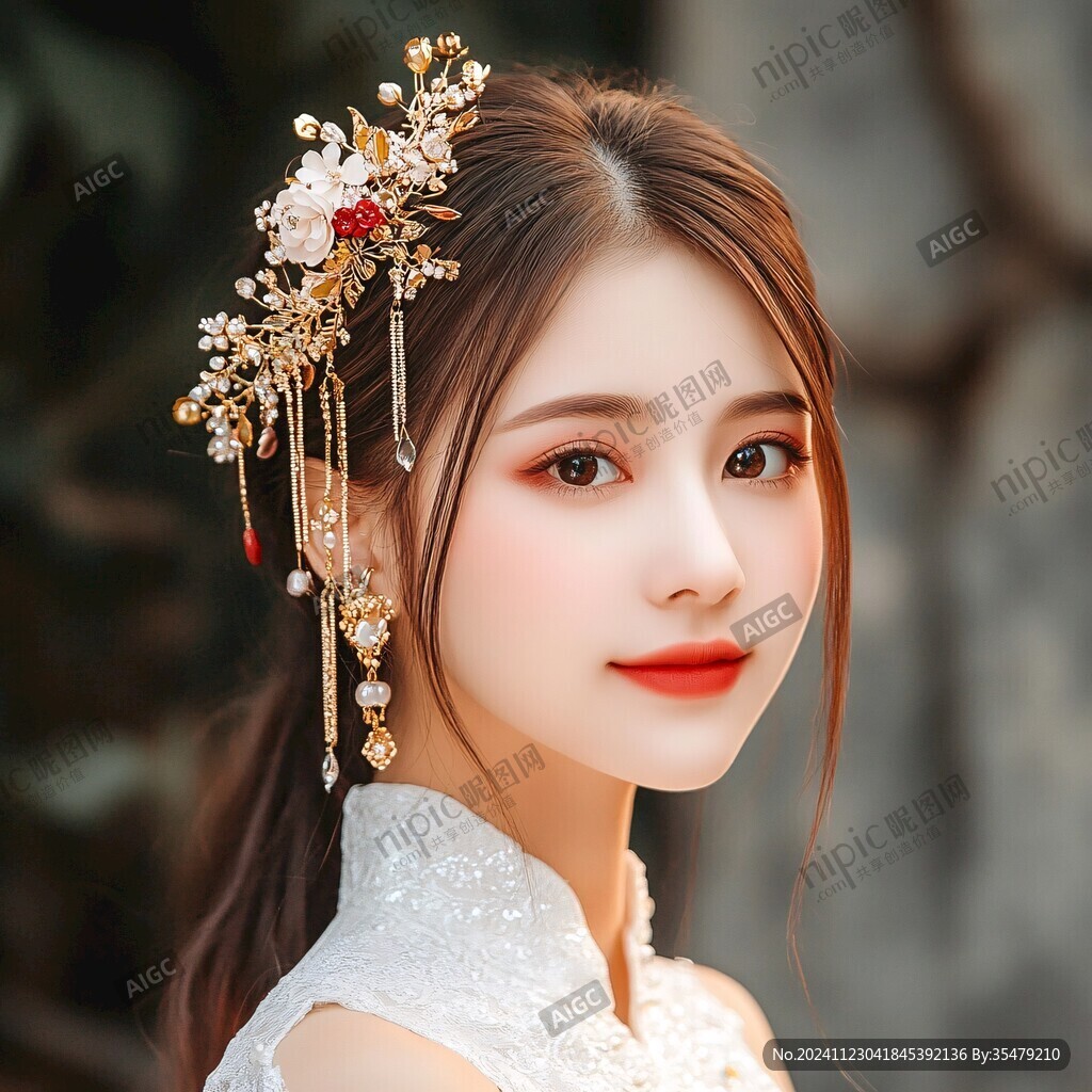 古風(fēng)新娘頭飾